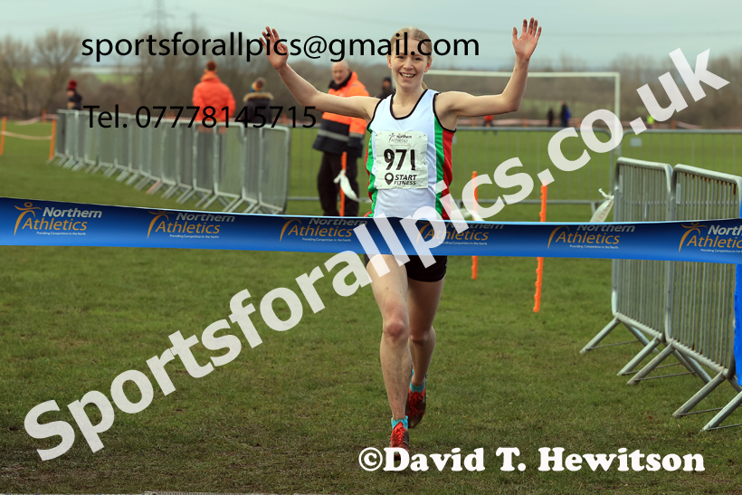 Junior Womens 2026 Northern Cross Country Champs., Pontefract Racecourse, Pontefract. Photo: David T. Hewitson/Sports for All Pics